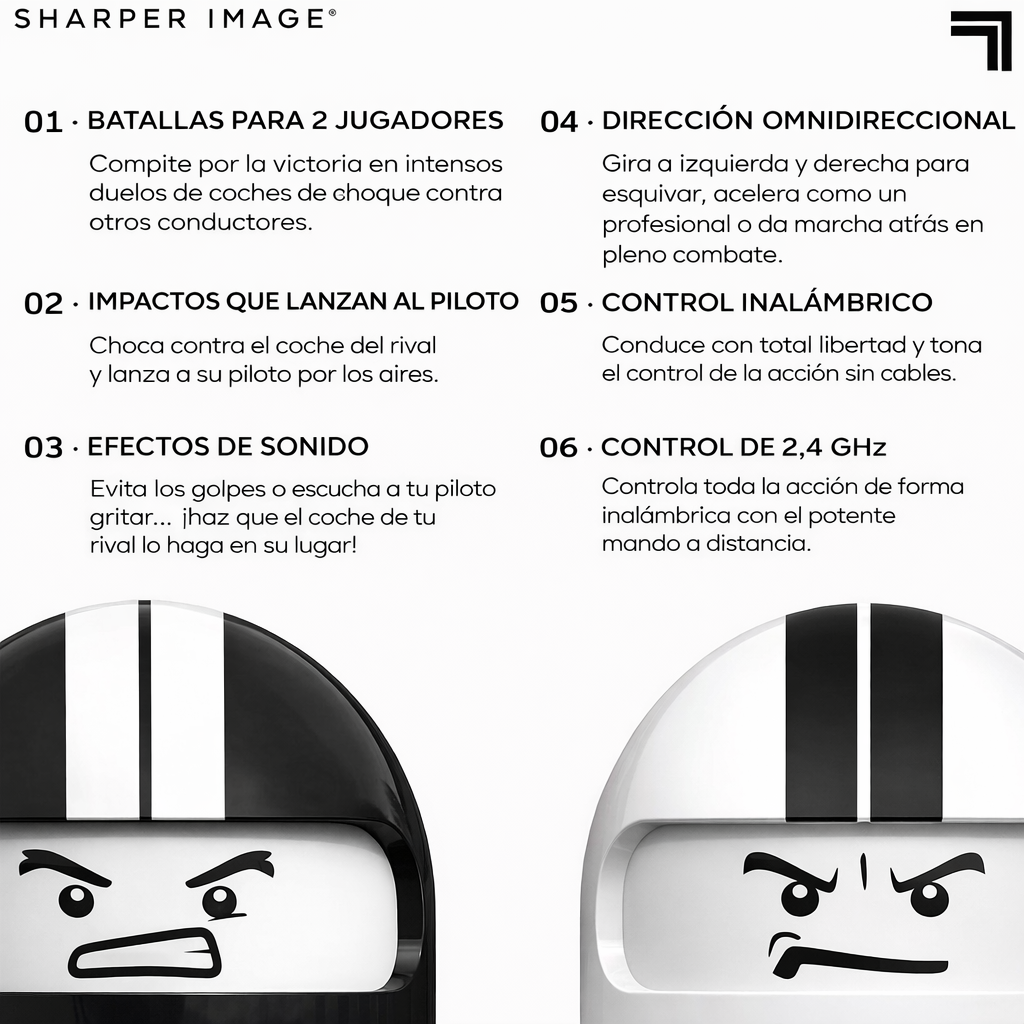 Coches de Choque Teledirigidos con Pilotos Expulsables – Juego para 2 Jugadores