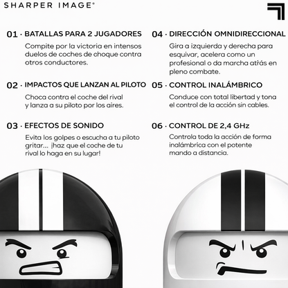 Coches de Choque Teledirigidos con Pilotos Expulsables – Juego para 2 Jugadores