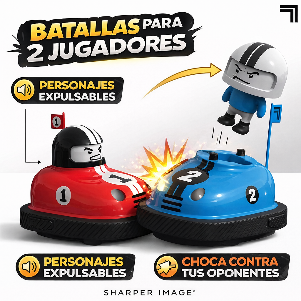 Coches de Choque Teledirigidos con Pilotos Expulsables – Juego para 2 Jugadores